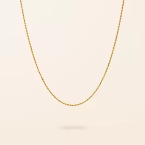 10K Gold Rope Chain Necklace