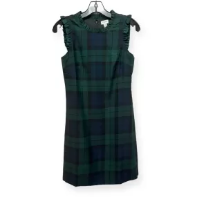 Black Watch Plaid Ruffle-neck Suiting Dress J. Crew, Size 0