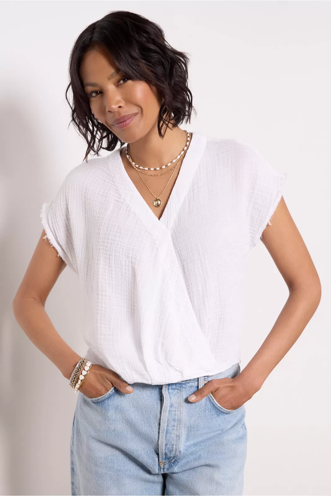 Evie Faux Wrap Top