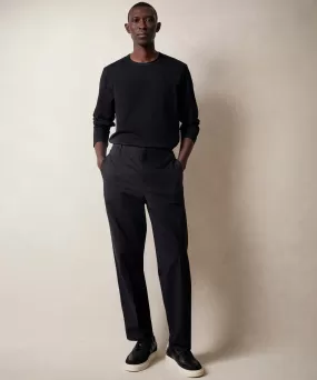 Italian Cotton Gramercy Trouser in Black