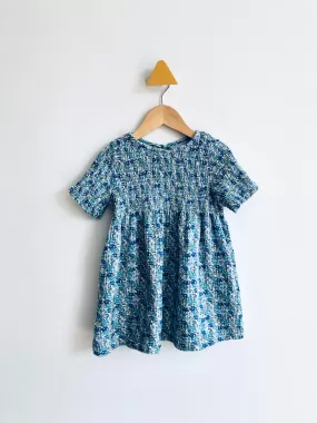 Smocked Cotton Muslin Floral Dress // 4-5Y